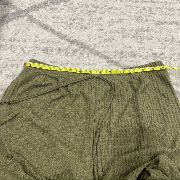 No Brand Green High Rise Waffle Knit Pants - Picture 6 of 8